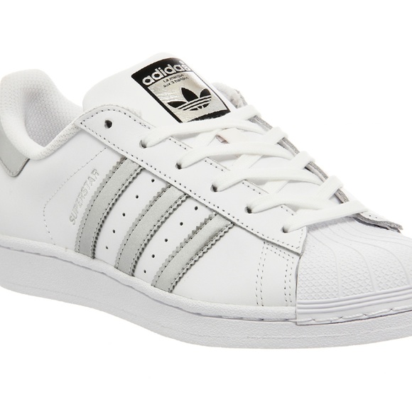 adidas superstar white silver adidas superstar white silver